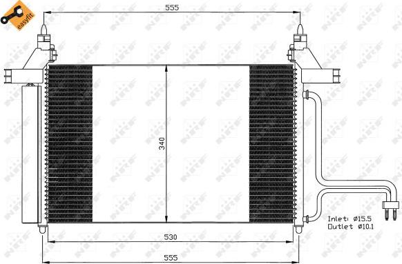 NRF 35495 - Конденсатор кондиционера onlydrive.pro