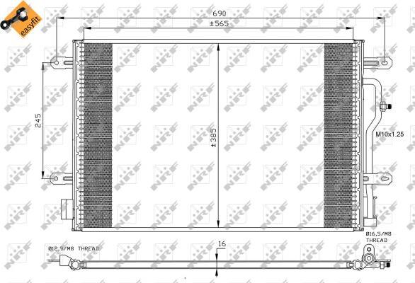 NRF 35404 - Конденсатор кондиционера onlydrive.pro