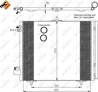 NRF 35405 - Конденсатор кондиционера onlydrive.pro