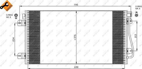 NRF 35484 - Condenser, air conditioning onlydrive.pro