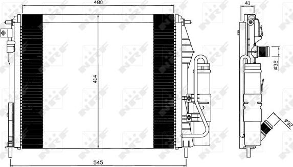 NRF 35547 - Condenser, air conditioning onlydrive.pro