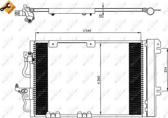 NRF 35554 - Condenser, air conditioning onlydrive.pro