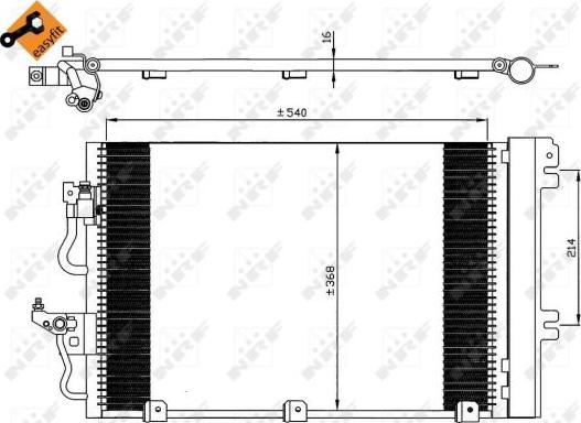 NRF 35555 - Condenser, air conditioning onlydrive.pro