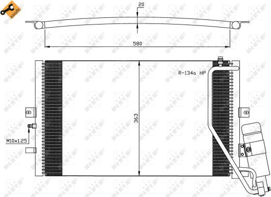 NRF 35558 - Condenser, air conditioning onlydrive.pro