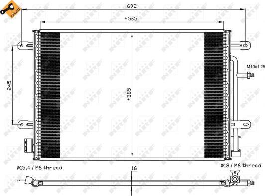 NRF 35560 - Condenser, air conditioning onlydrive.pro