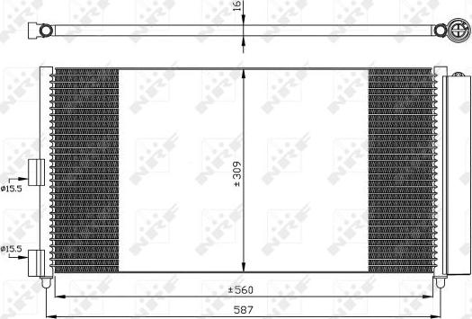 NRF 35500 - Condenser, air conditioning onlydrive.pro