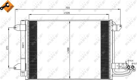 NRF 35520 - Конденсатор кондиционера onlydrive.pro