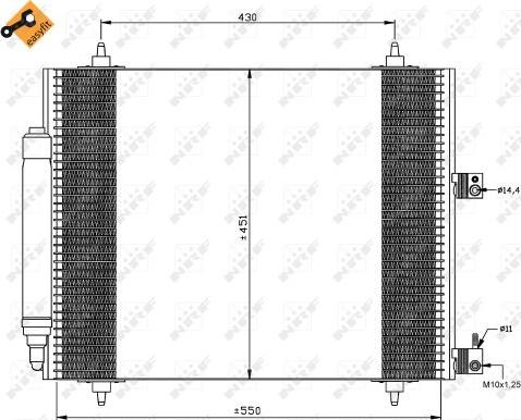 NRF 35669 - Condenser, air conditioning onlydrive.pro