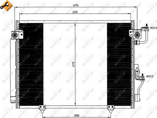 NRF 35619 - Конденсатор кондиционера onlydrive.pro