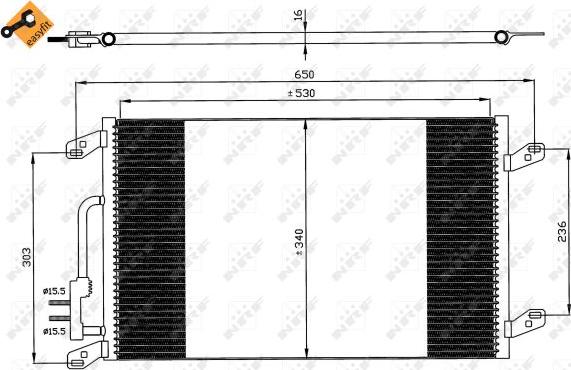 NRF 35615 - Condenser, air conditioning onlydrive.pro