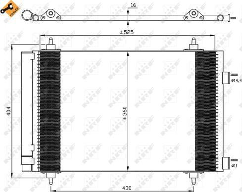 NRF 35611 - Condenser, air conditioning onlydrive.pro