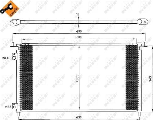 NRF 35636 - Condenser, air conditioning onlydrive.pro