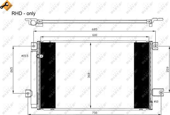 NRF 35629 - Condenser, air conditioning onlydrive.pro