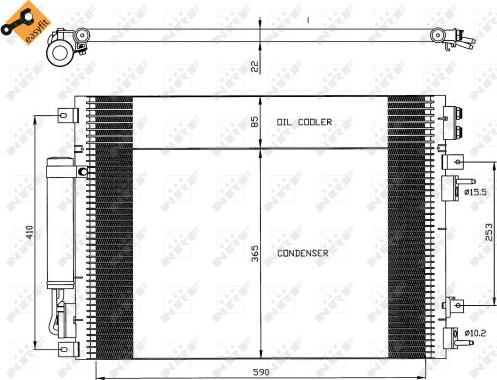 NRF 35626 - Condenser, air conditioning onlydrive.pro