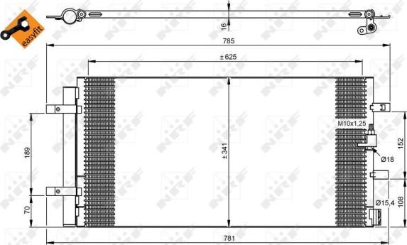 NRF 350046 - Kondensators, Gaisa kond. sistēma onlydrive.pro