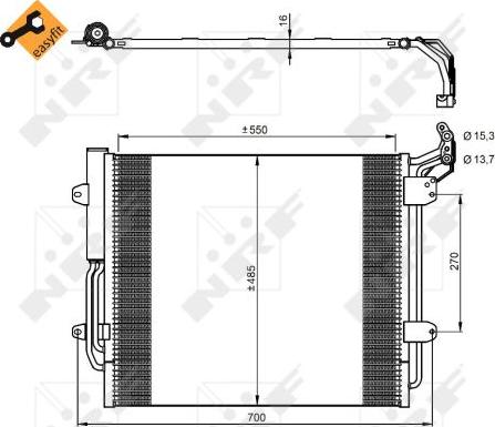 NRF 350054 - Condenser, air conditioning onlydrive.pro