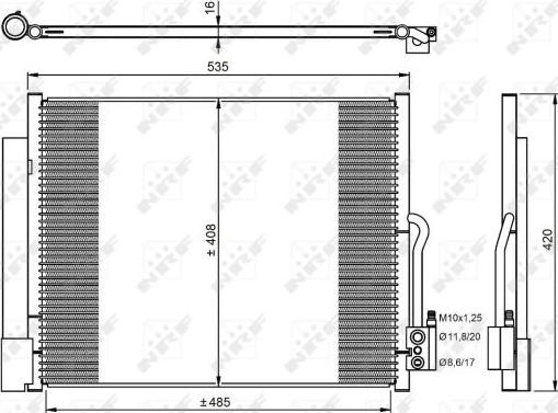 NRF 350053 - Condenser, air conditioning onlydrive.pro