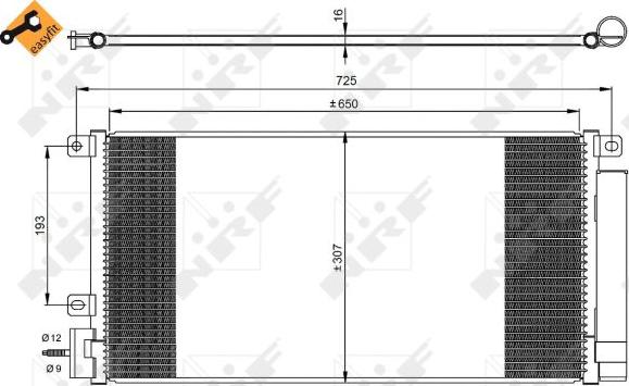 NRF 350067 - Condenser, air conditioning onlydrive.pro