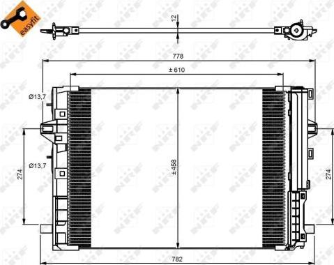 NRF 350081 - Condenser, air conditioning onlydrive.pro