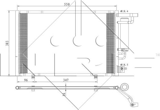 NRF 350396 - Condenser, air conditioning onlydrive.pro