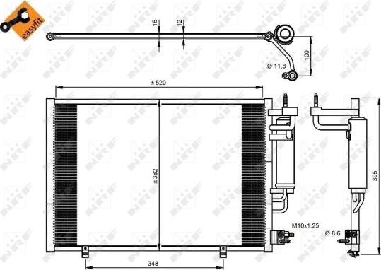 NRF 350205 - Condenser, air conditioning onlydrive.pro