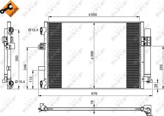 NRF 350210 - Condenser, air conditioning onlydrive.pro