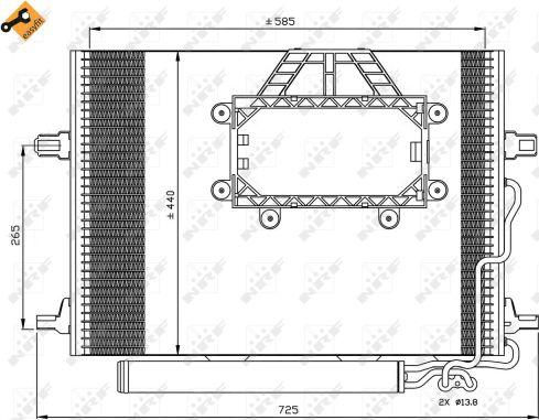 NRF 350211 - Condenser, air conditioning onlydrive.pro