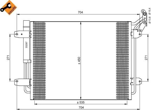 NRF 35848 - Condenser, air conditioning onlydrive.pro