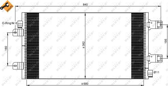 NRF 35880 - Condenser, air conditioning onlydrive.pro