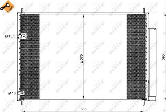 NRF 35839 - Condenser, air conditioning onlydrive.pro