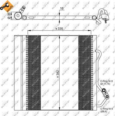 NRF 35874 - Condenser, air conditioning onlydrive.pro