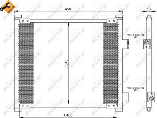 NRF 35357 - Condenser, air conditioning onlydrive.pro