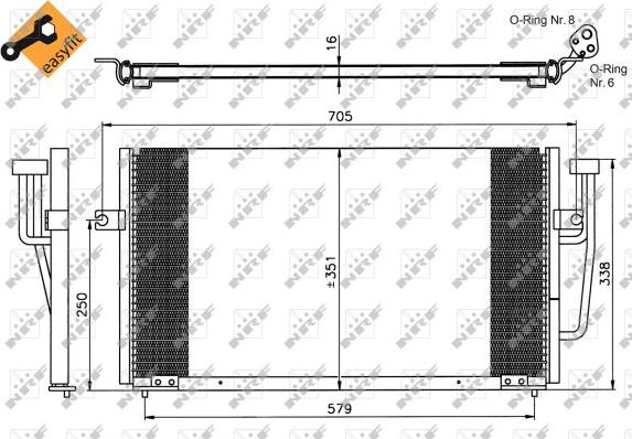 NRF 35234 - Condenser, air conditioning onlydrive.pro