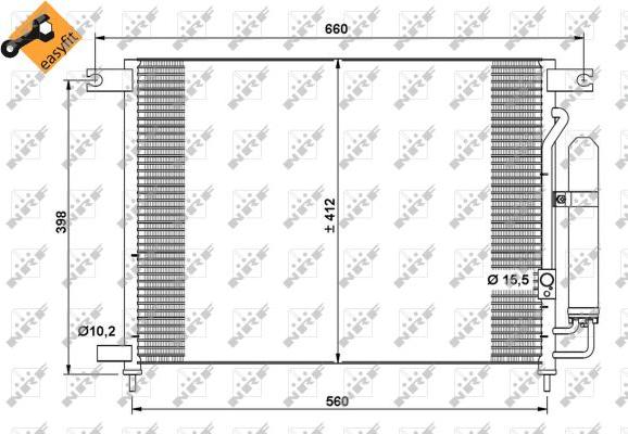 NRF  35766 - Kondensators, Gaisa kond. sistēma onlydrive.pro