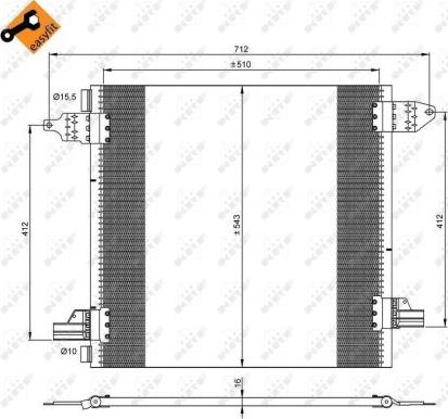 NRF 35702 - Kondensators, Gaisa kond. sistēma onlydrive.pro