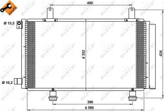 NRF 35782 - Condenser, air conditioning onlydrive.pro