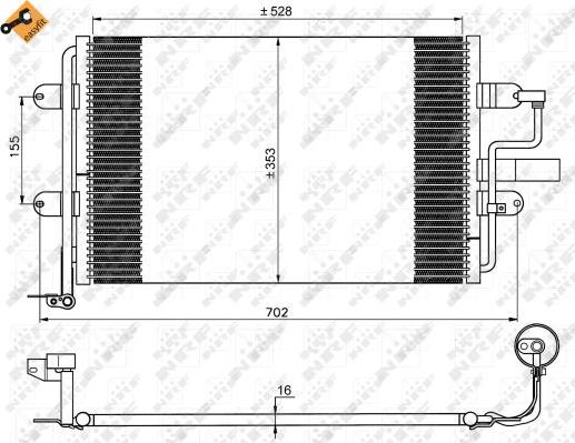 NRF 35733 - Condenser, air conditioning onlydrive.pro