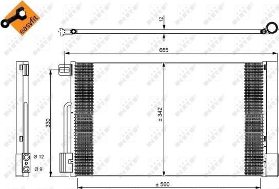 NRF 35777 - Condenser, air conditioning onlydrive.pro