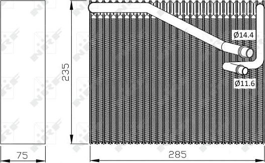 NRF 36081 - Evaporator, air conditioning onlydrive.pro