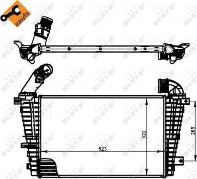 NRF 30302 - Intercooler, charger onlydrive.pro