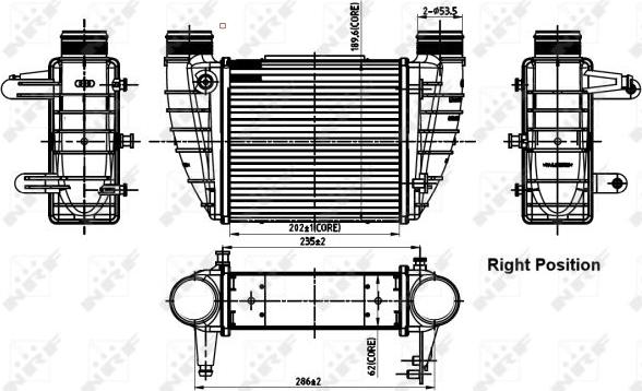 NRF 30252 - Intercooler, charger onlydrive.pro