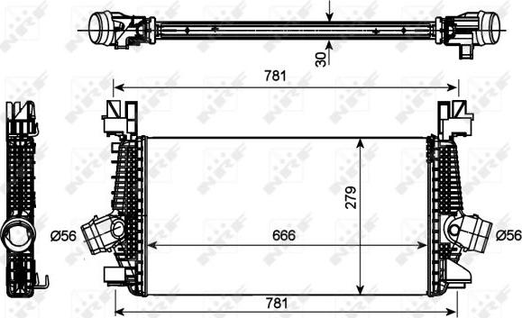 NRF 30270 - Intercooler, charger onlydrive.pro