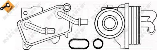 NRF 31182 - Eļļas radiators, Motoreļļa onlydrive.pro