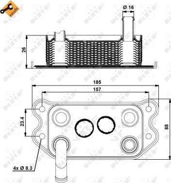 NRF 31176 - Õliradiaator,mootoriõli onlydrive.pro