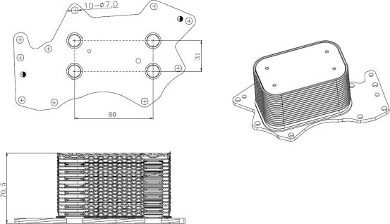 NRF 31816 - Eļļas radiators, Motoreļļa onlydrive.pro