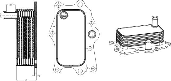 NRF 31818 - Oil Cooler, engine oil onlydrive.pro