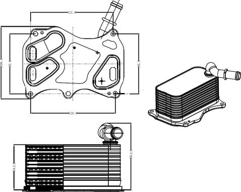 NRF 31839 - Eļļas radiators, Motoreļļa onlydrive.pro