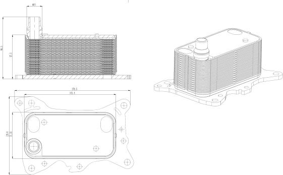 NRF 31835 - Eļļas radiators, Motoreļļa onlydrive.pro