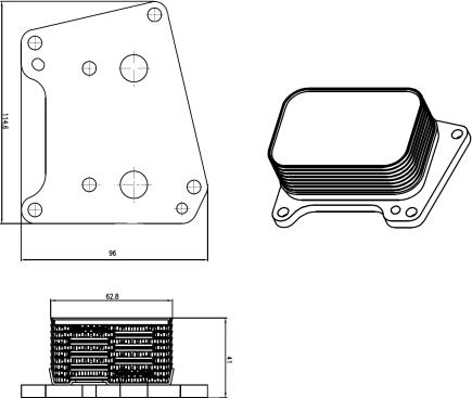 NRF 31824 - Oil Cooler, engine oil onlydrive.pro