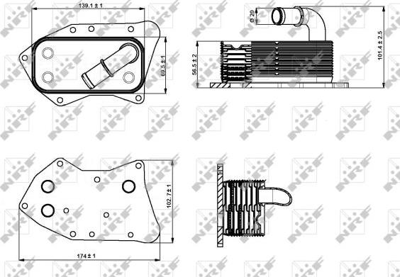 NRF 31341 - Oil Cooler, engine oil onlydrive.pro